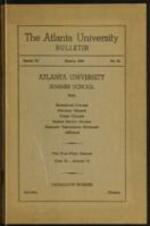 The Atlanta University Bulletin (catalogue), s. III no. 61: Summer School, March 1948