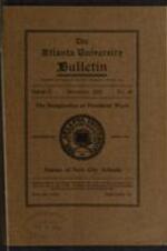 The Atlanta University Bulletin (newsletter), s. II no. 49: The Resignation of President Ware, November 1922