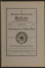 The Atlanta University Bulletin (newsletter), s. II no. 77: Opeing on a College Basis, October 1928